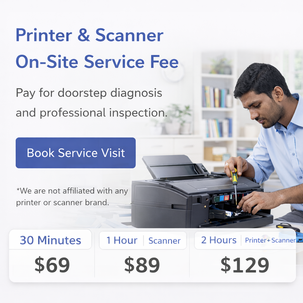 Printer & Scanner On-Site Service Fee